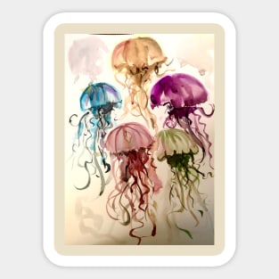 Watercolor jellyfish Sticker